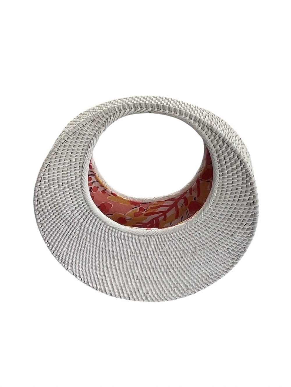 Anthropologie x Vera Sigrid Scarf Trimmed White Wicker Clutch BNWOT